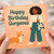 Happy Birthday Gorgeous Card - Cute Illustration of Stylish Woman with Corgi - For Her, Girlfriend, Wife or Best Friend