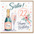 Sister 22nd Birthday Card, Happy Birthday Champagne Card