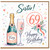 69th Birthday Card for Sister, Happy Birthday Fizz and Champagne Design