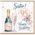 Sister 95th Birthday Card, Happy Birthday Champagne Floral Card