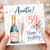 59th Birthday Card for Auntie - Happy Birthday Champagne and Floral Design