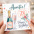 78th Birthday Card for Auntie, Happy Birthday Fizz and Flowers Design