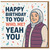 Funny Birthday Card - Happy Birthday To You, Who, Me? Yeah You - Confetti Design with Illustrated Character