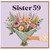 Sister 59th Birthday Card, Floral Bouquet
