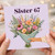 Sister 67th Birthday Card, Floral Bouquet Card for Sister