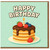 Happy Birthday Pancakes Card - Cute Pancake Stack with Candle, Chocolate & Berries - Fun Foodie Birthday Card for Him, Her, Friends or Children