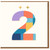 2nd Birthday Card - Colourful Patchwork Number Two with Gold Stars - Kids Two Today Card