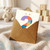 2nd Birthday Card - Colourful Patchwork Number Two with Gold Stars - Kids Two Today Card