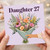 Daughter 27th Birthday Card, Floral Bouquet Card for Daughter