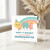 Granddaughter 1st Birthday Card - Cute Rainbow Balloon Design - 'Happy 1st Birthday to a Wonderful Granddaughter' with ONE Balloons and Party Hat