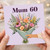 Mum 60th Birthday Card, Floral Bouquet Card