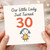 30th Birthday Card for Daughter - Our Little Lady Just Turned 30 - Cute Doodle Illustration