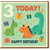 3rd Birthday Card for Kids - Cute Dinosaur Party Design - 3 Today! Happy Birthday