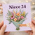 Niece 24th Birthday Card, Floral Bouquet Design