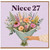 Niece 27th Birthday Card, Floral Bouquet Design