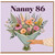 Nanny 86th Birthday Card, Floral Bouquet Birthday Card
