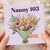 Nanny 103rd Birthday Card, with Floral Bouquet Design