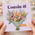 41st Birthday Card for Cousin, Floral Bouquet Design
