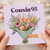 Cousin 95th Birthday Card, Floral Bouquet Design