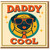 Daddy Cool Pug Father's Day Card for Dad - Funny Retro Dog with Sunglasses and Tie
