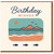 Birthday Wishes Coastal Scene Card - Retro Seaside Illustration with Sun, Islands, Waves and Fish - Seaside Birthday Card for Beach Lovers, Him or Her