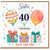 Sister 40th Birthday Card, Happy Birthday Just For You