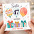 Sister 47th Birthday Card, Happy Birthday Just For You Balloon and Gifts Design