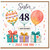 Sister 48th Birthday Card, Happy Birthday Just For You Card