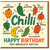 Funny Chilli Birthday Card - Cute Spicy Pepper Characters with 'Happy Birthday You Absolute Hottie!' Pun, Jalapeno, Habanero, Bird's Eye, Ancho, Banana