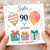 Sister 90th Birthday Card, Happy Birthday Just For You Balloon Design