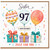 Sister 97th Birthday Card, Happy Birthday Just for You Balloon Design