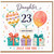 23rd Birthday Card for Daughter, Happy Birthday Just For You Balloon Design