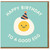 Happy Birthday to a Good Egg Card - Cute Pun with Smiling Fried Egg in Party Hat - Funny Birthday Card for Friends, Family or Colleagues
