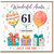 Auntie 61st Birthday Card, Wonderful Auntie Happy Birthday Card, Just For You