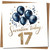 Seventeen Today 17 Birthday Card - Blue Balloons & Stars - 145mm x 145mm Square - 17th Birthday Card, Includes Kraft Envelope