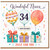 34th Birthday Card for Niece, Wonderful Niece Happy Birthday Card