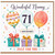 Nanny 71st Birthday Card, Wonderful Nanny Happy Birthday Just For You Balloon and Gifts Design