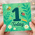 1st Birthday Card - '1 Today' Cute Garden Bugs Design with Bee, Ladybird and Caterpillar - Gender Neutral Kids Birthday