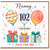 Nanny 102nd Birthday Card, Happy Birthday Balloon and Gifts Design