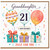 Granddaughter 21st Birthday Card, Happy Birthday Just For You Balloon and Gift Design