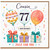 Cousin 77th Birthday Card, Just For You Happy Birthday Card