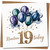 19th Birthday Card - Nineteen Today Balloons and Stars - Blue and Gold - 145mm x 145mm Square - Age 19, Includes Kraft Envelope