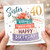 Sister 40th Birthday Card with Floral Cake Design