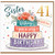 Sister 41st Birthday Card, Lovely Sister Birthday Card, With Love Floral Cake Design