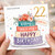Daughter 22nd Birthday Card, With Love Wishing You a Very Happy Birthday Cake Design
