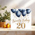 20th Birthday Card - 'Twenty Today' Navy Balloons Design - Square Greeting Card 145mm x 145mm - Unisex - Contemporary Gold Script -, Includes Kraft Envelope