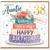 38th Birthday Card for Auntie, Lovely Auntie Birthday Card, Happy Birthday Card with Floral Cake Design