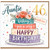 Auntie 46th Birthday Card, Lovely Wishing You a Very Happy Birthday Floral Cake Card