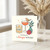 Bougie Birthday Card - Cocktail Glass with Bird, Candle and Flower Illustration - Funny Pun Greeting - Wishing You a Bougie Birthday