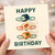 Happy Birthday Cycling Card - Three Cyclists from Above Design for Bike Lovers, Cyclists & Commuters - Modern Graphic Birthday Card